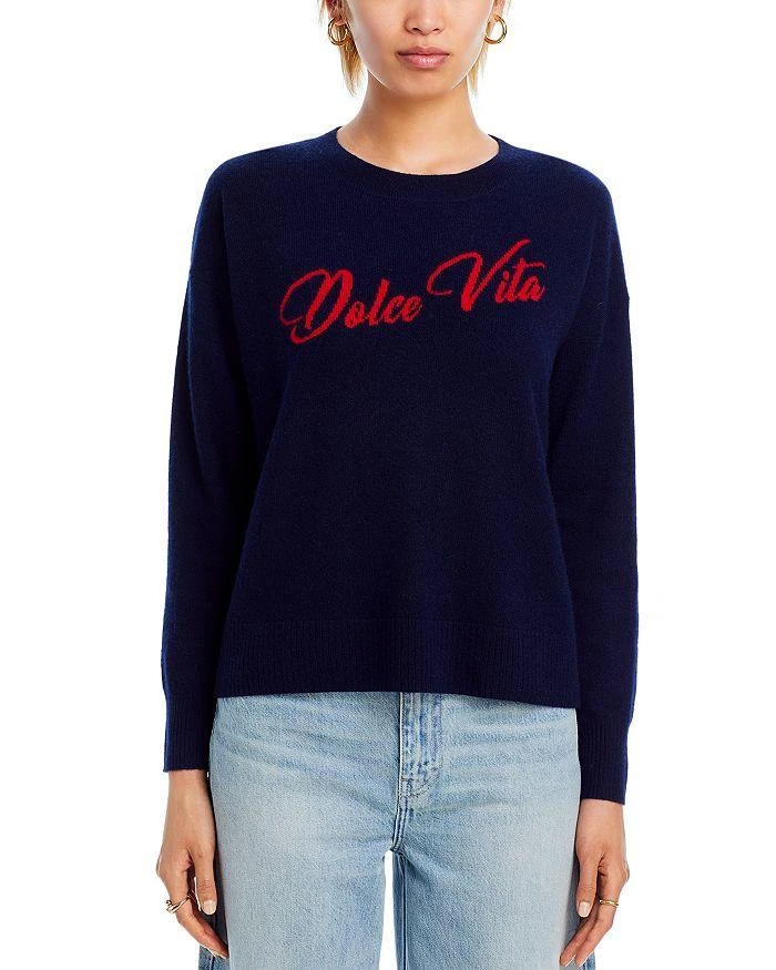 AQUA AQUA Dolce Vita Crewneck Cashmere Sweater - Exclusive 6
