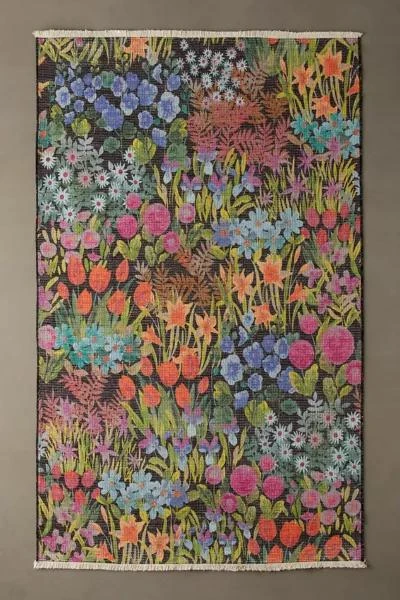 Urban Outfitters Wildflower Fields Printed Rug 1