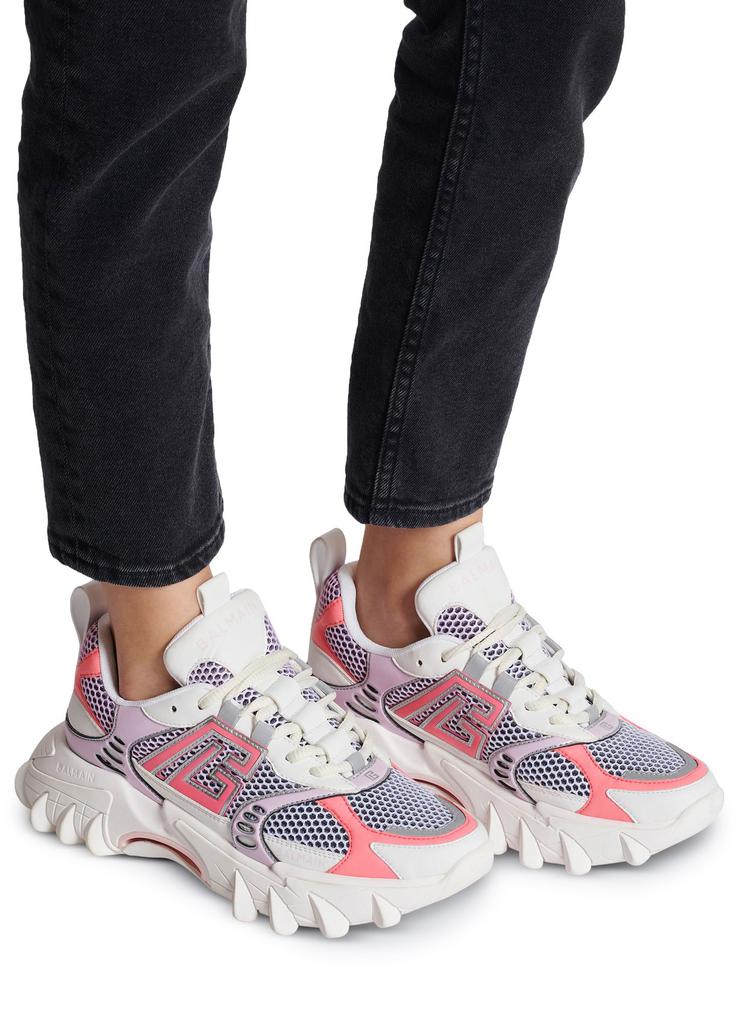 Balmain B-East Pb Technical Materials and Mesh Sneakers