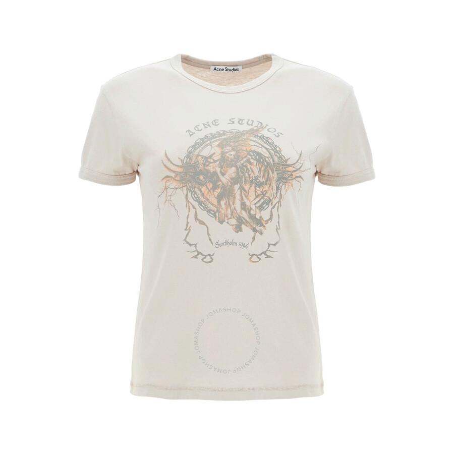Acne Studios Logo appliqué cotton jersey top XXS - T-Shirts