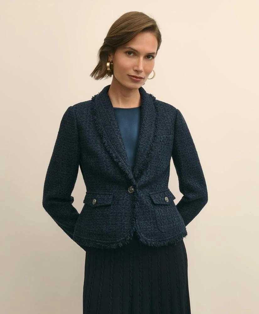 Brooks Brothers Fringed Boucle Jacket