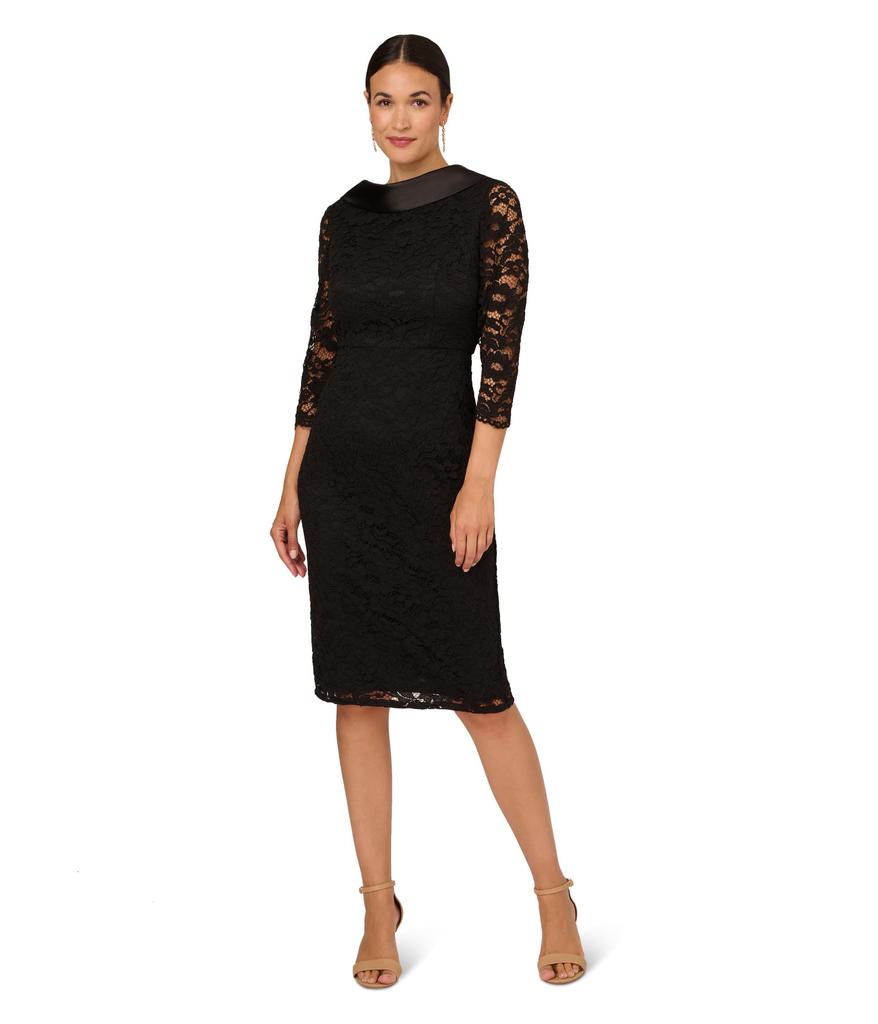 Adrianna Papell Roll Neck Sheath Dress