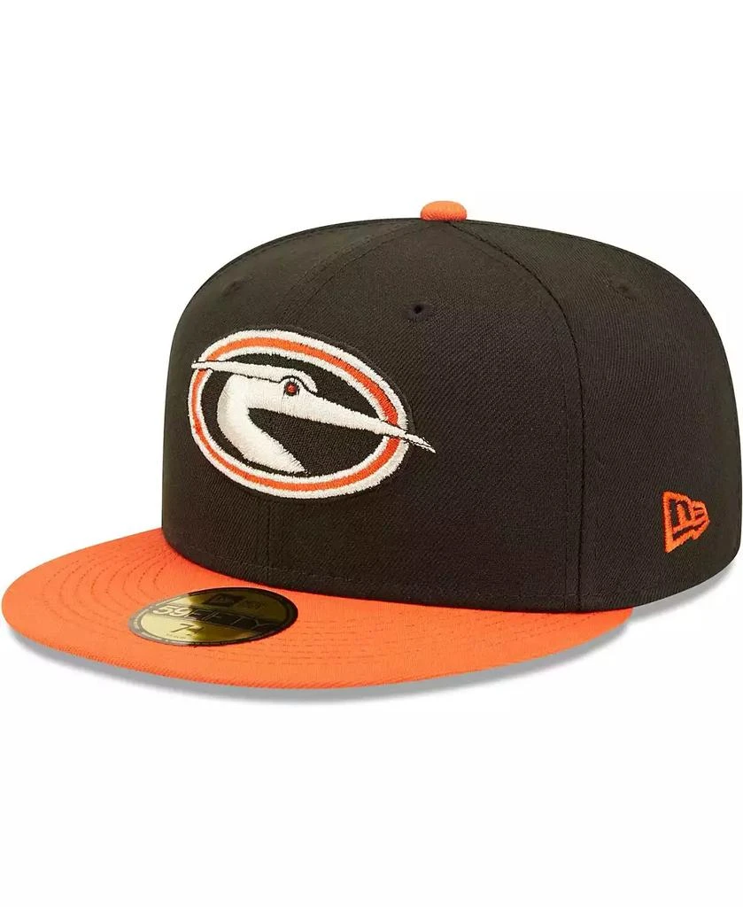 New Era Men's Black Delmarva Shorebirds Authentic Collection Team Alternate 59FIFTY Fitted Hat 1