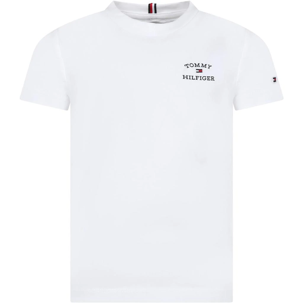 Tommy Hilfiger White T-shirt For Boy With Logo 1