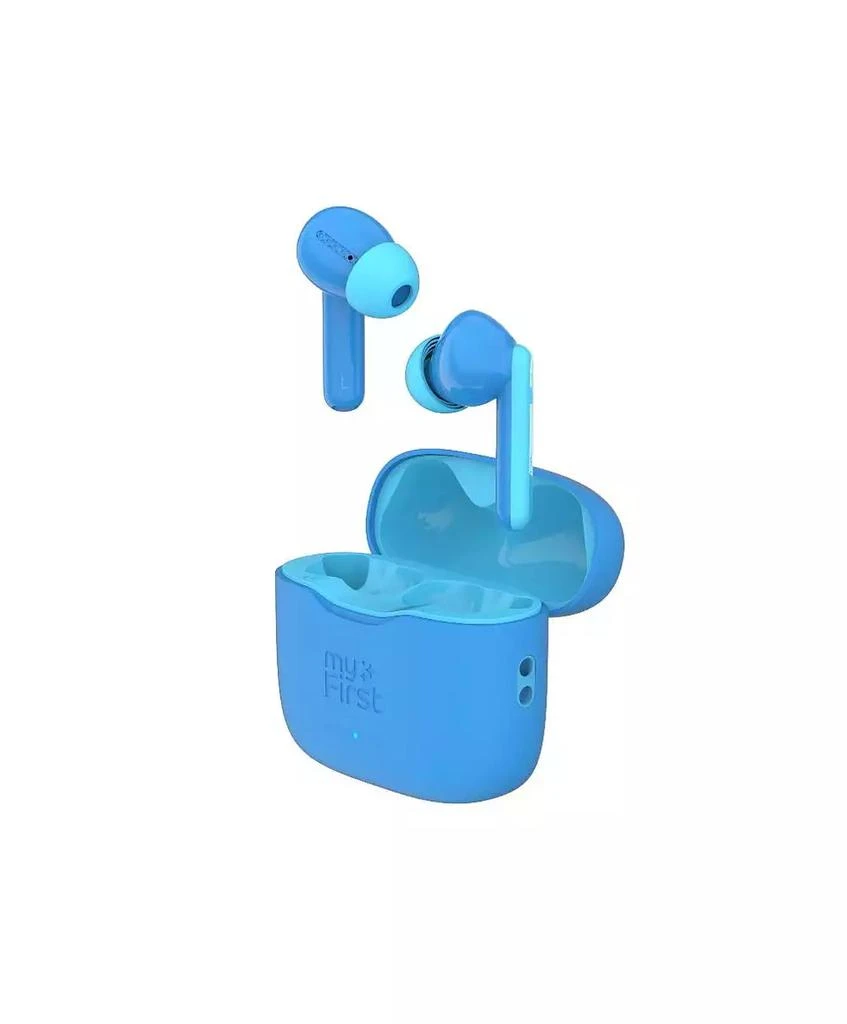 myFirst 85dB Volume Limit, Built-in Mic, 6 Ear Tips, Anti-Lost Strap Easy Pairing, Gift for Kids 4-15 CareBuds Kids Wireless Earbuds