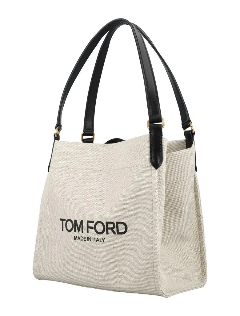 Tom Ford Tom Ford Logo Printed Open-Top Tote Bag 4
