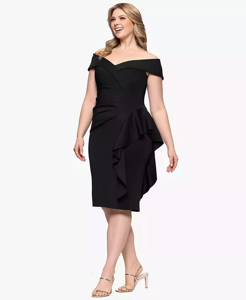 XSCAPE Plus Size Sweetheart-Neckline Sheath Dress 2