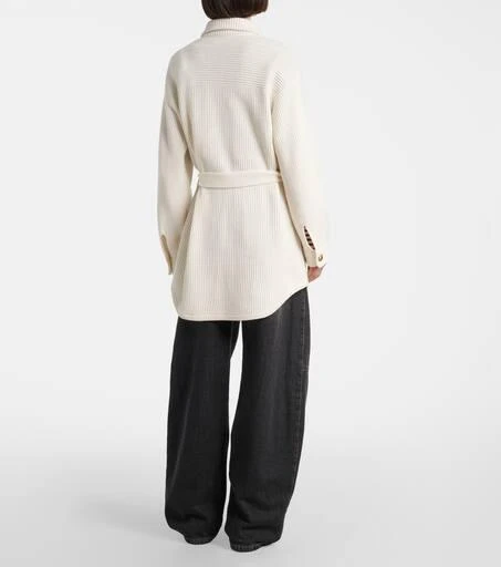 Brunello Cucinelli Belted wool, cashmere, and silk cardigan 3
