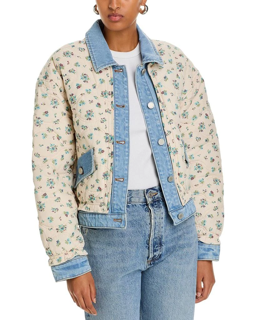 Blank NYC Quilted Floral Denim Jacket 1