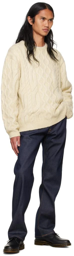 Levi's Off-White Battery Crewneck Sweater 4