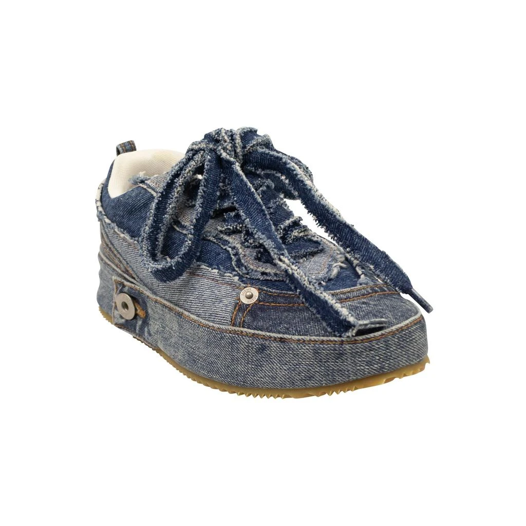 Loewe Washed Denim Blue Frayed Edges Deconstructed Sneakers 1