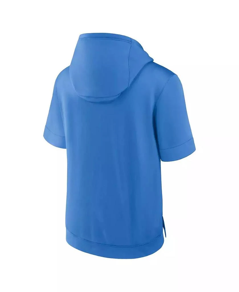 NIKE Men's Light Blue Boston Red Sox City Connect Color-Block Short Sleeve Pullover Hoodie 3