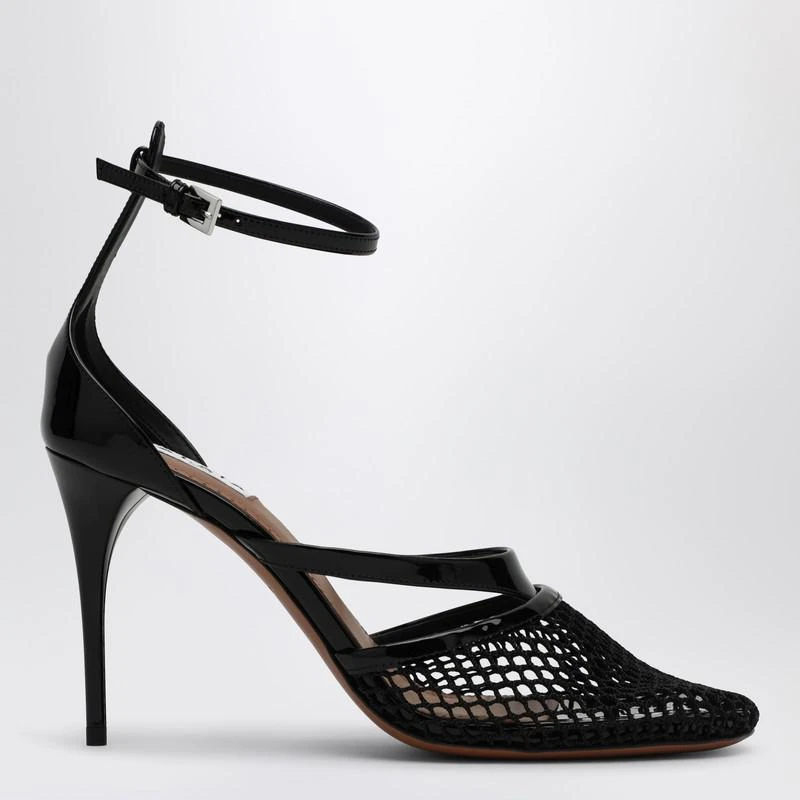 Alaïa Black thong sandals in mesh 1