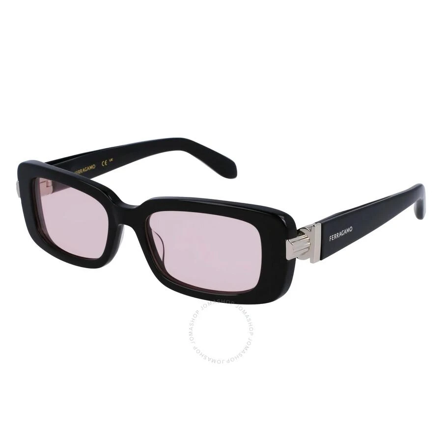 Salvatore Ferragamo Salvatore Ferragamo Pink Rectangular Ladies Sunglasses SF1105S 005 52 1