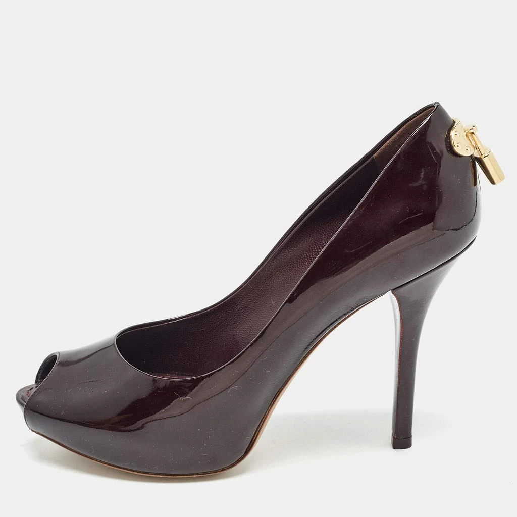 Louis Vuitton Louis Vuitton Burgundy Patent Oh Really! Pumps Size 36 1