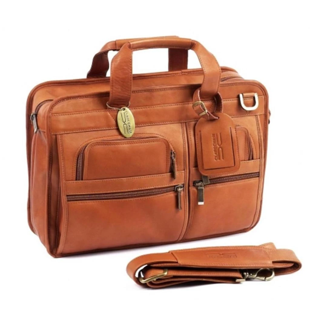 Claire Chase 149E-saddle Slimline Executive Briefcase - Saddle