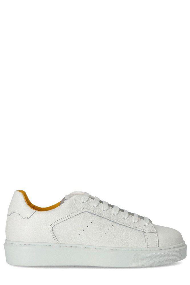 DOUCAL'S Doucal's Logo-Debossed Round-Toe Sneakers