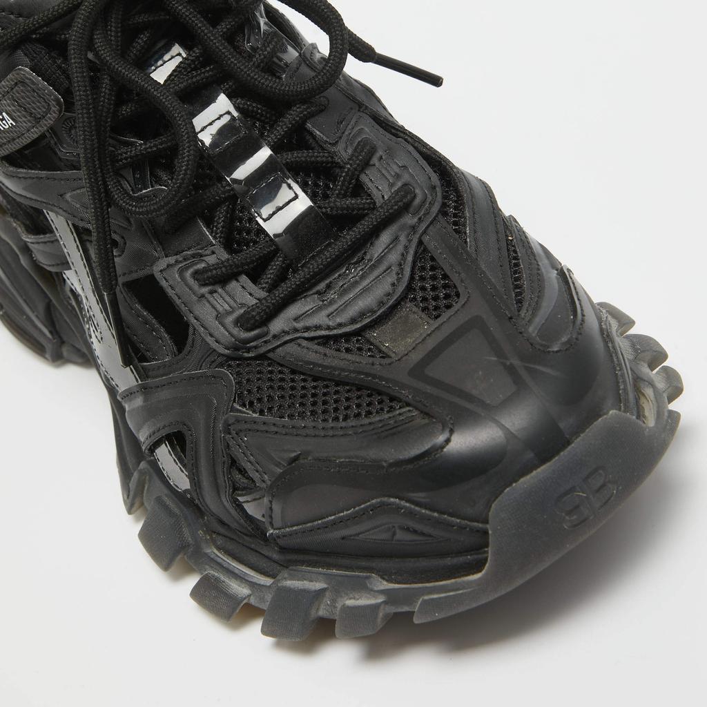 Balenciaga Balenciaga Black Faux Leather and Mesh Track 2