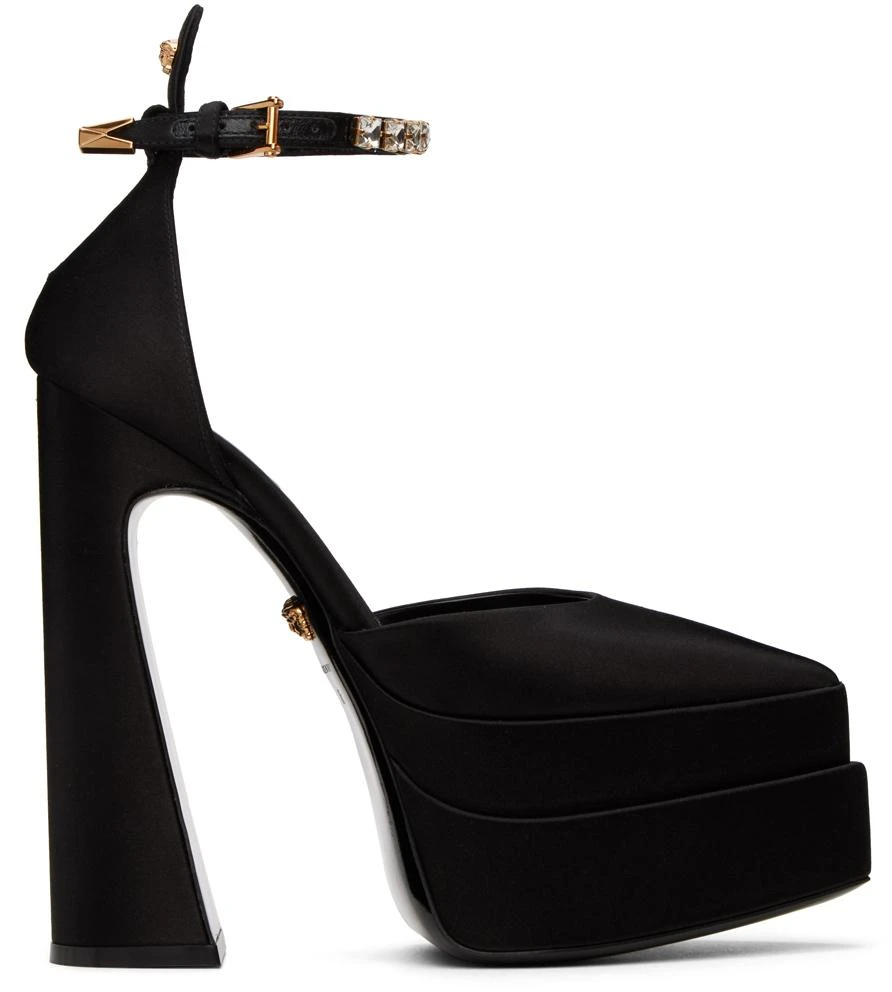 Versace Black Aevitas Platform Heels 1