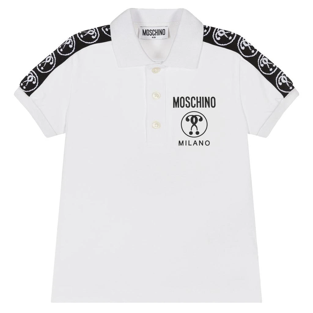 Moschino White Cotton Piqué Polo Shirt 1