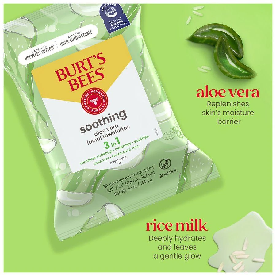Burt's Bees Soothing Facial Towelettes Aloe Vera 5