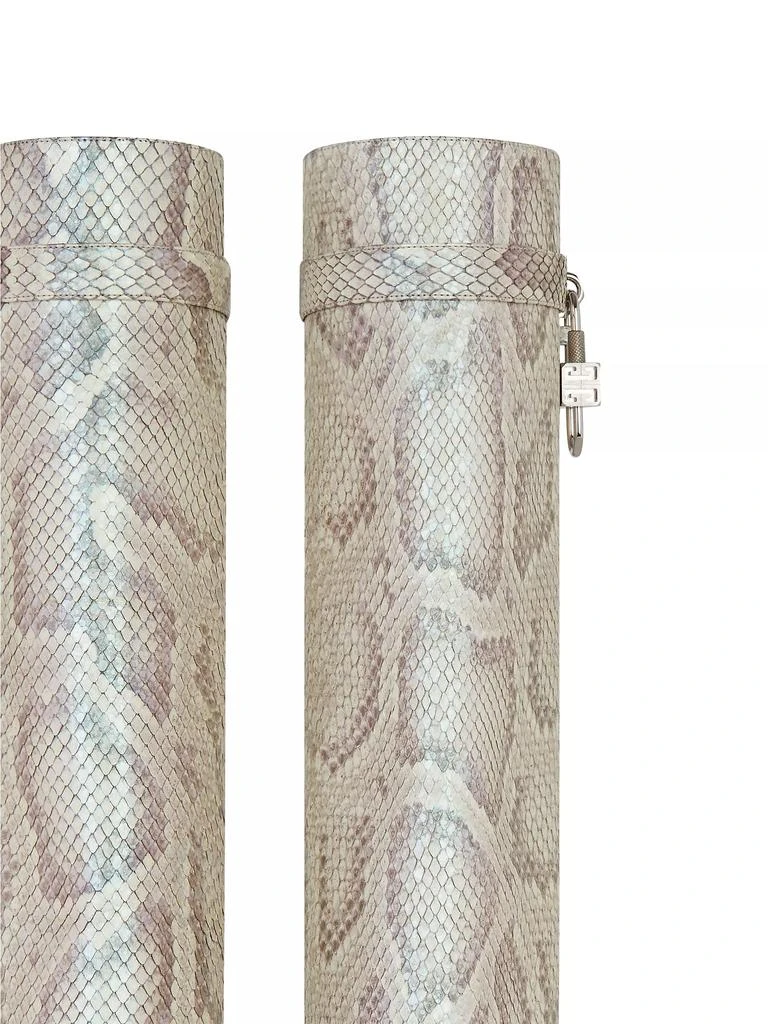 Givenchy Shark Lock Boots In Python With Pearl Effect 6