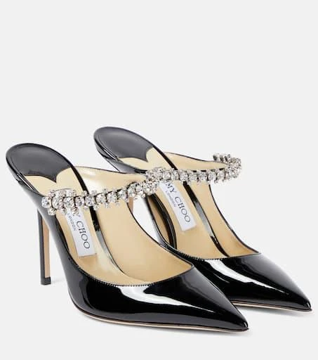 Jimmy Choo Bing 100 patent leather mules 1