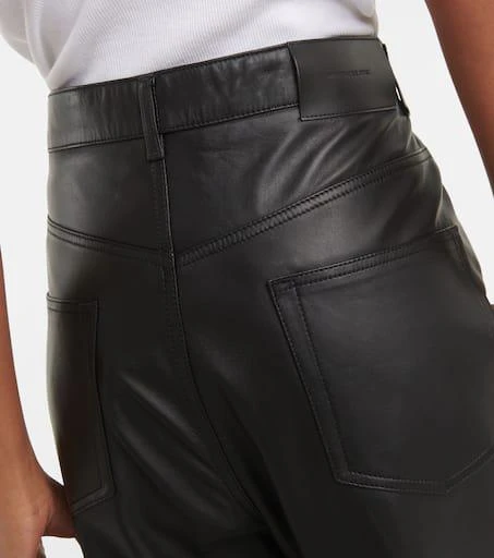 WARDROBE.NYC High-rise leather wide-leg pants 6