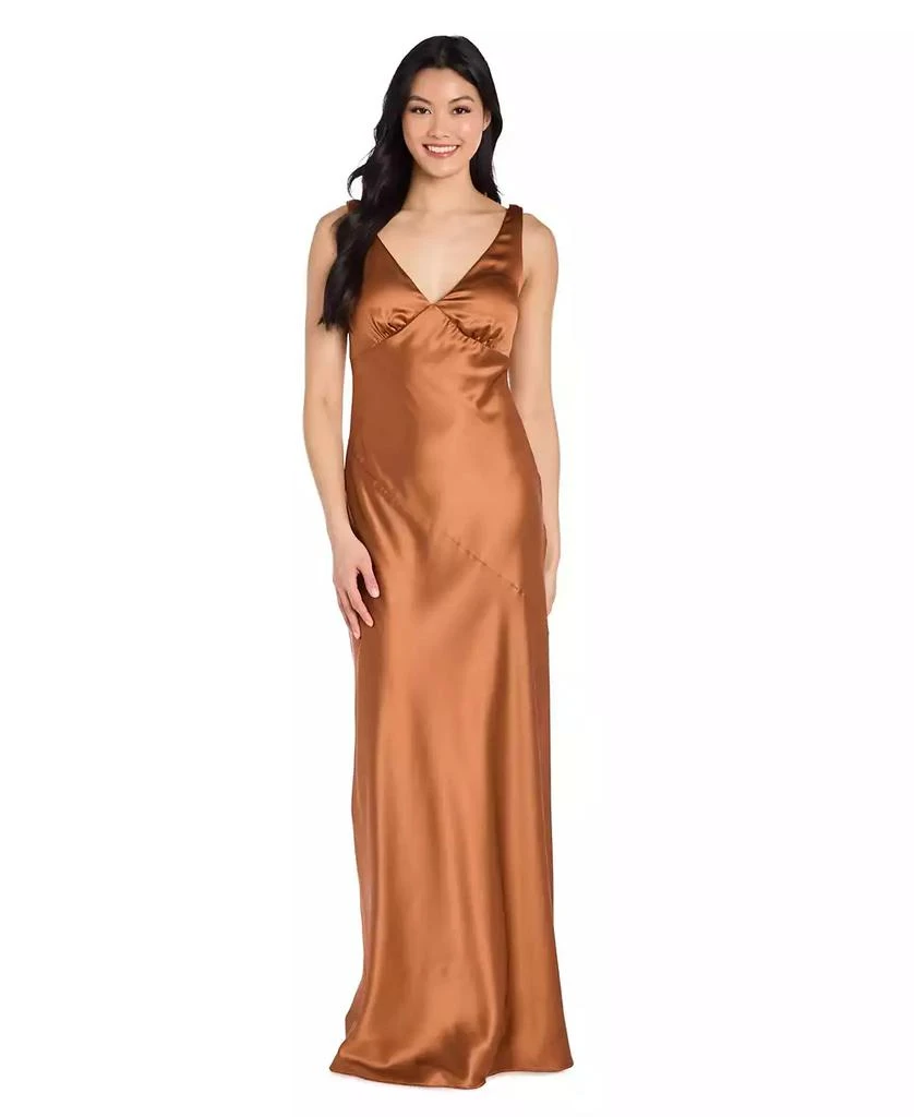 Morgan & Company Juniors' Cowl-Back Charmeuse Gown 1