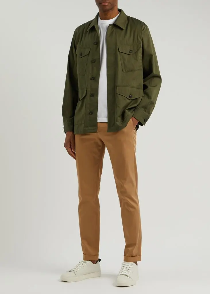 Paul Smith Herringbone cotton-blend overshirt  4