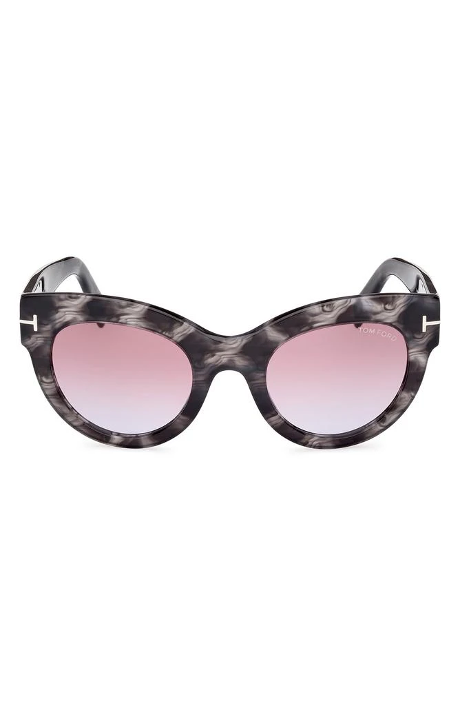 TOM FORD Lucilla 51mm Gradient Cat Eye Sunglasses – On Sale  display picture 3