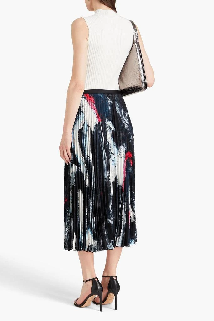 Diane von Furstenberg Mkayla pleated printed crepe midi skirt 3