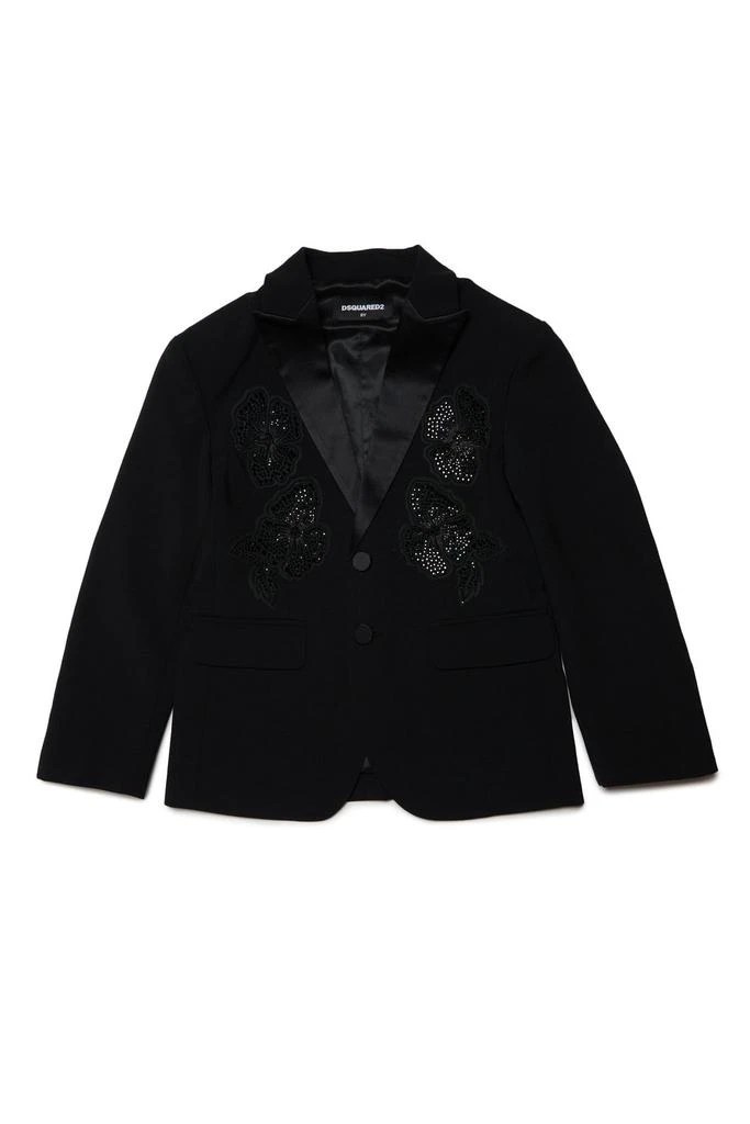 DSQUARED2 Dsquared2 Kids Floral-Embroidered Embellished Blazer