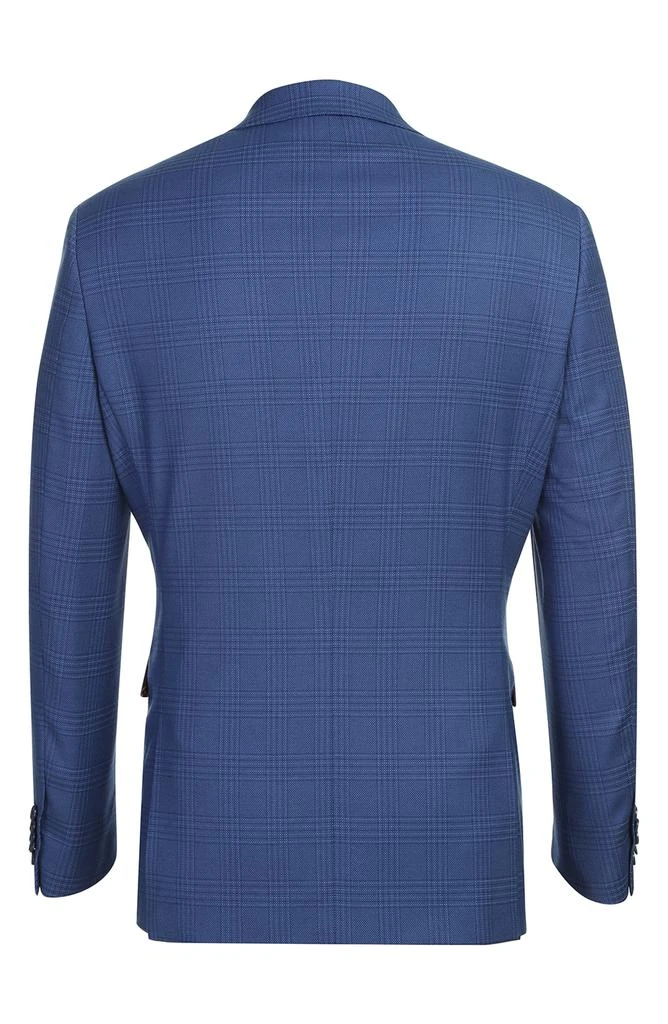 English Laundry Plaid Blue Stretch Mélange Suit 6