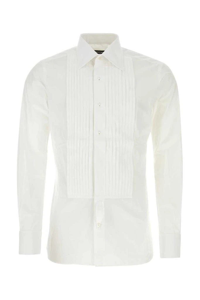 Tom Ford Tom Ford Pintuck Poplin Shirt from Cettire