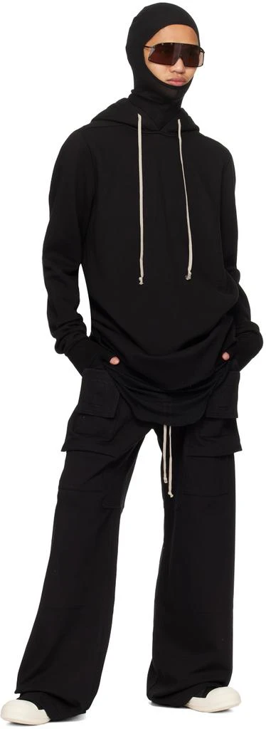 Rick Owens Black Creatch Wide Cargo Pants 4