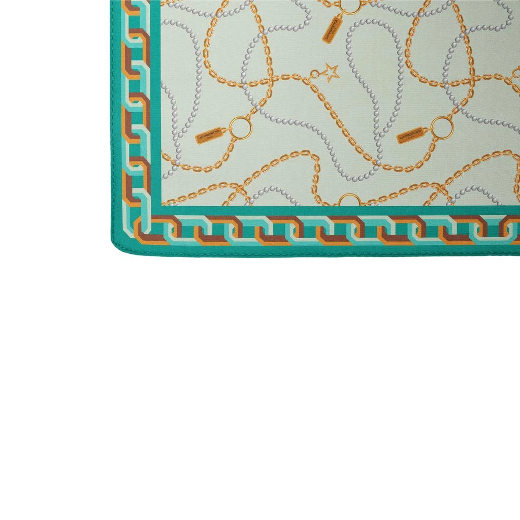 LePARMENTIER Paris Heritage Chain and Pearls Silk Square Scarf 3