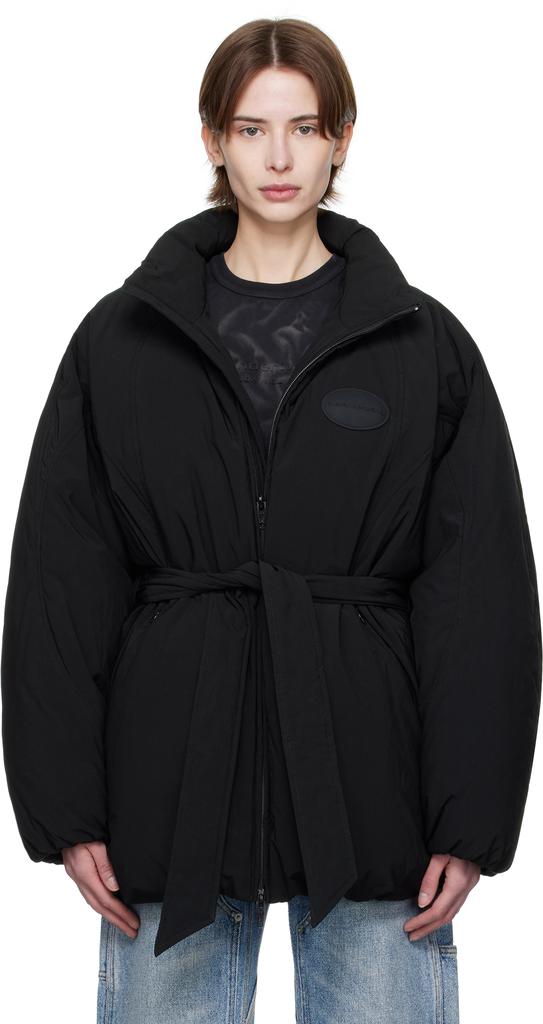 Alexander Wang Black Dome Logo Patch Down Jacket