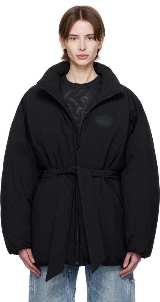 Alexander Wang Black Dome Logo Patch Down Jacket 1