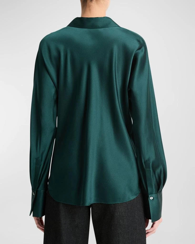 Vince Bias Silk Long-Sleeve Blouse 4