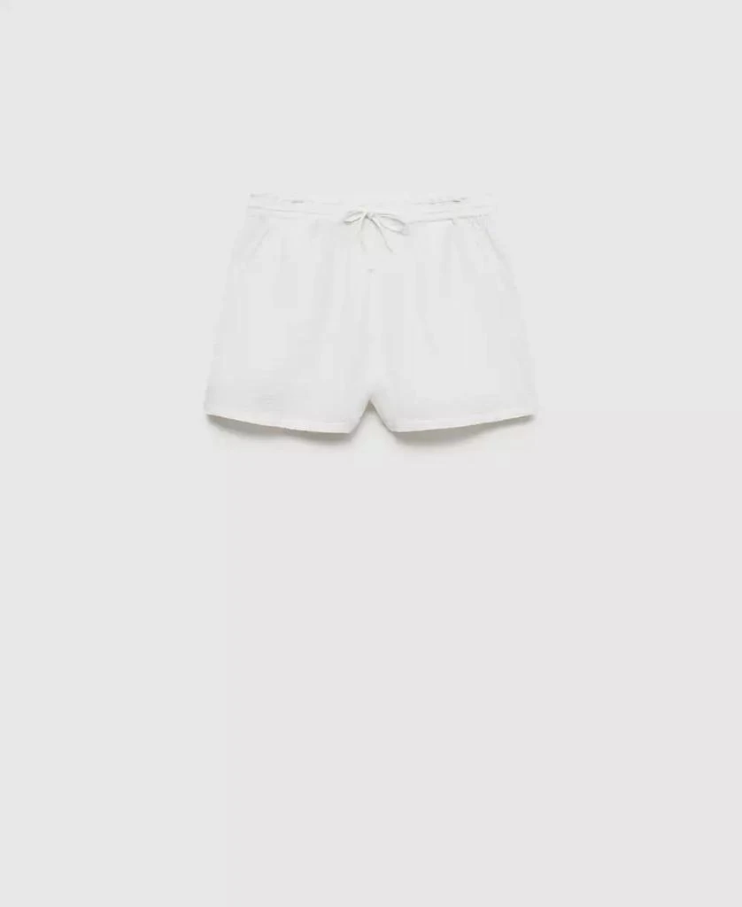 Mango Women's Elastic Waist Cotton Shorts 3