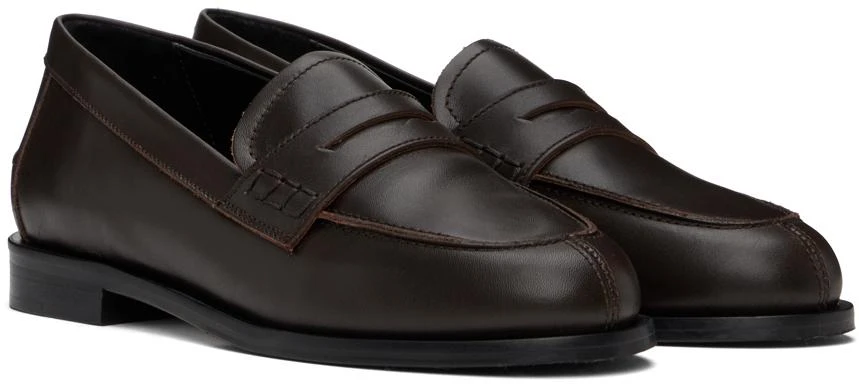 AEYDE Brown Oscar Loafers 4