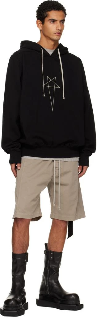 Rick Owens Black Penta Oversized Hoodie 4