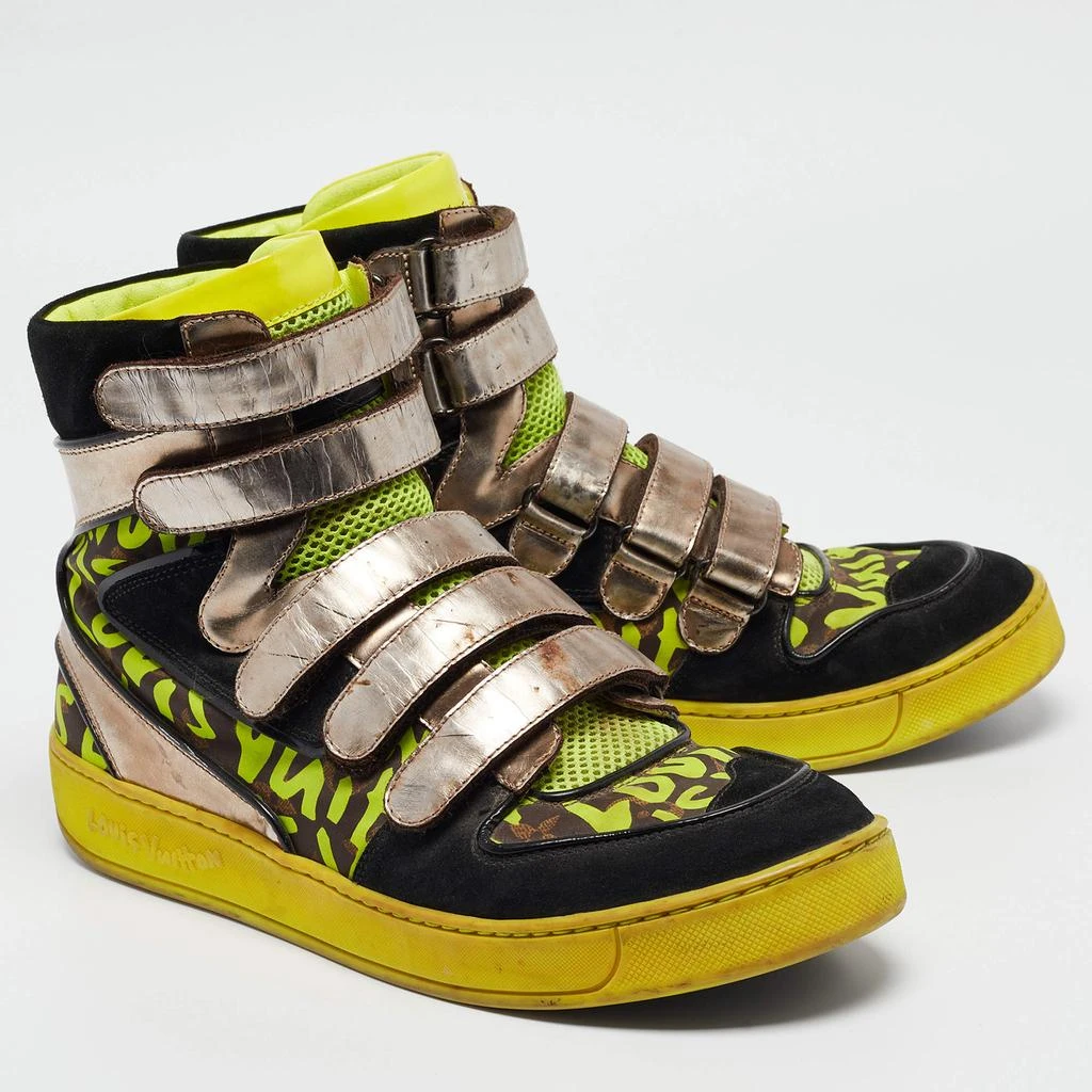 Louis Vuitton Louis Vuitton Multicolor Suede and Leather Graffiti Metallic-Trim Sneakers Size 42.5 4