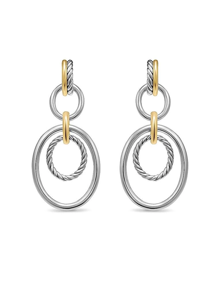 David Yurman DY Mercer Mobile Drop Earrings in Sterling Silver with 18K Yellow Gold, 65.7MM 1