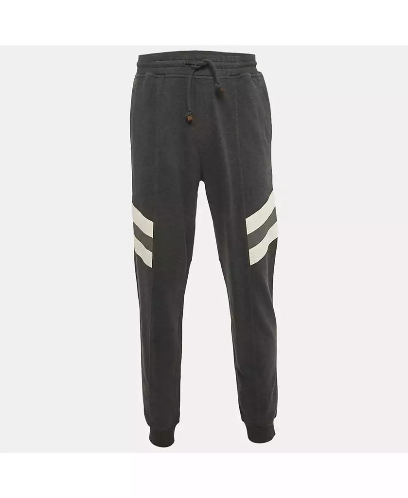 Pre-Owned Brunello Cucinelli Men's Grey Contrast Trimmed Joggers