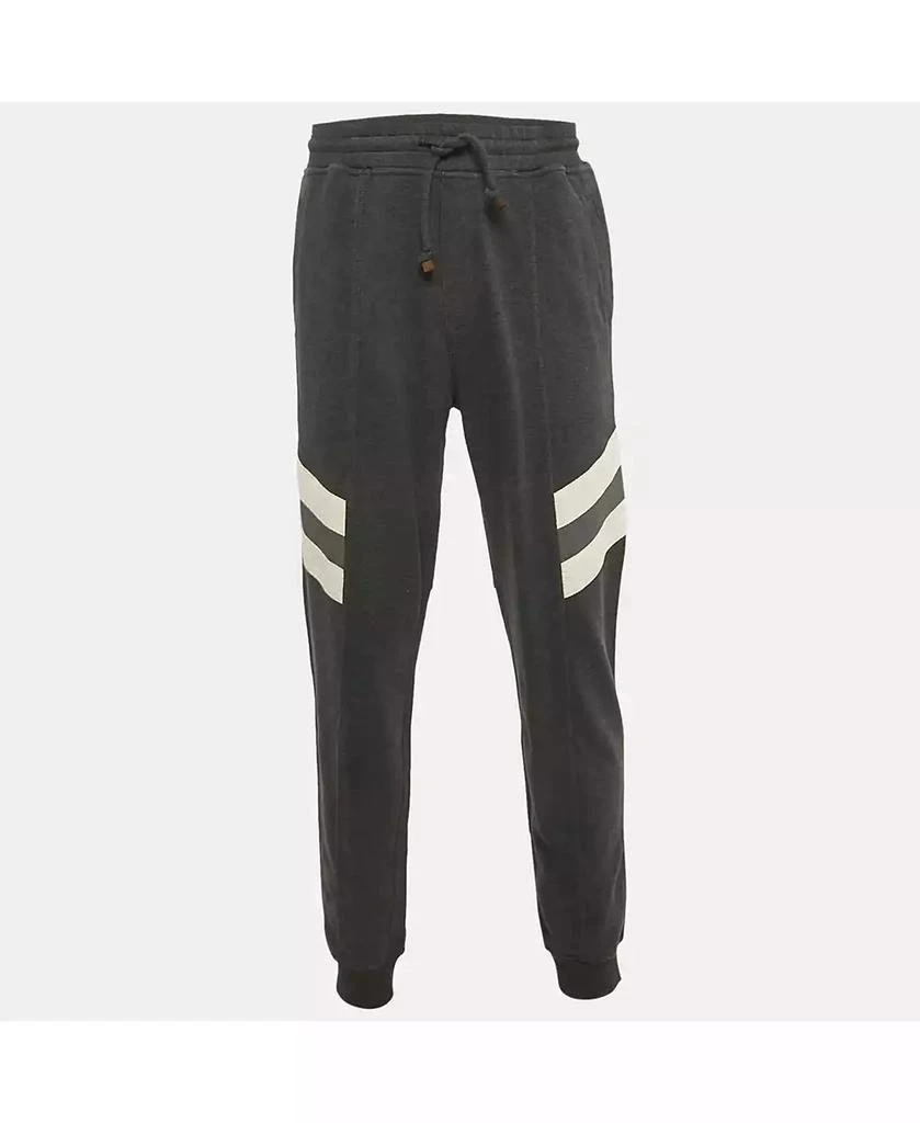 Pre-Owned Brunello Cucinelli Men's Grey Contrast Trimmed Joggers 1