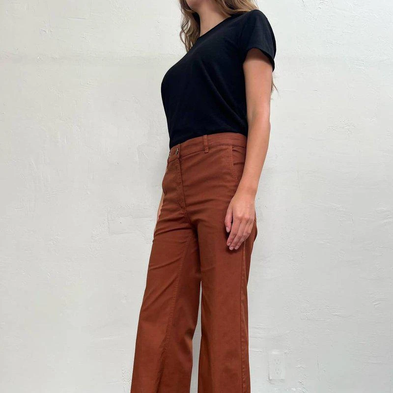 Pharaoh Kait Hi-Waisted Jean In Stretch Twill In Harissa 2