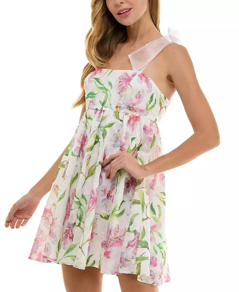 SENI & CADE Juniors' Floral-Print Babydoll Dress 3