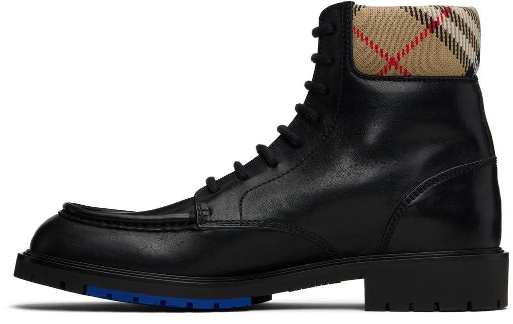 Burberry Black Leather Rogue Combat Boots 3